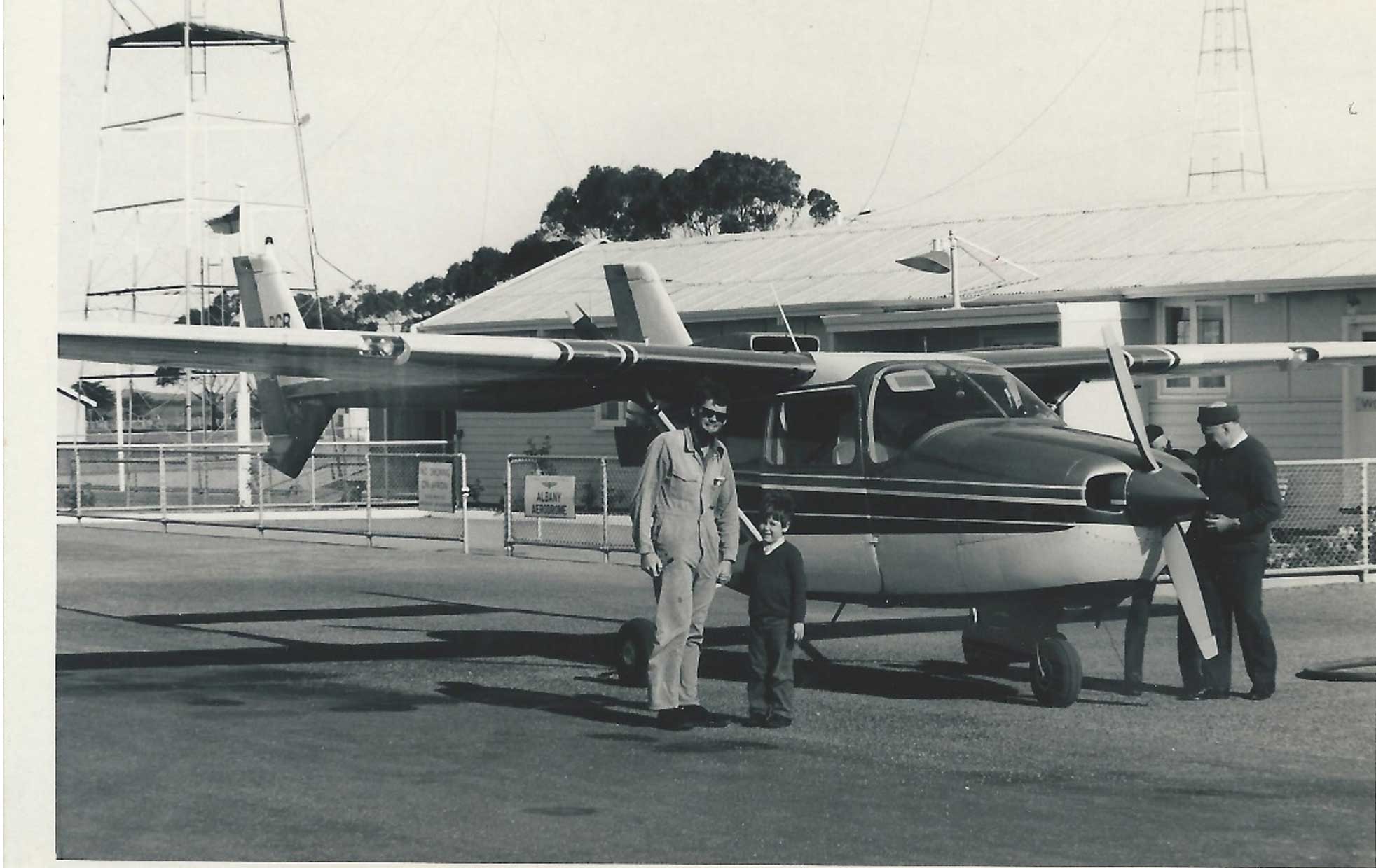 Ray Robertson And Son Malcom With Cheynes Beach Whaling Stations Whale Spotting Plane