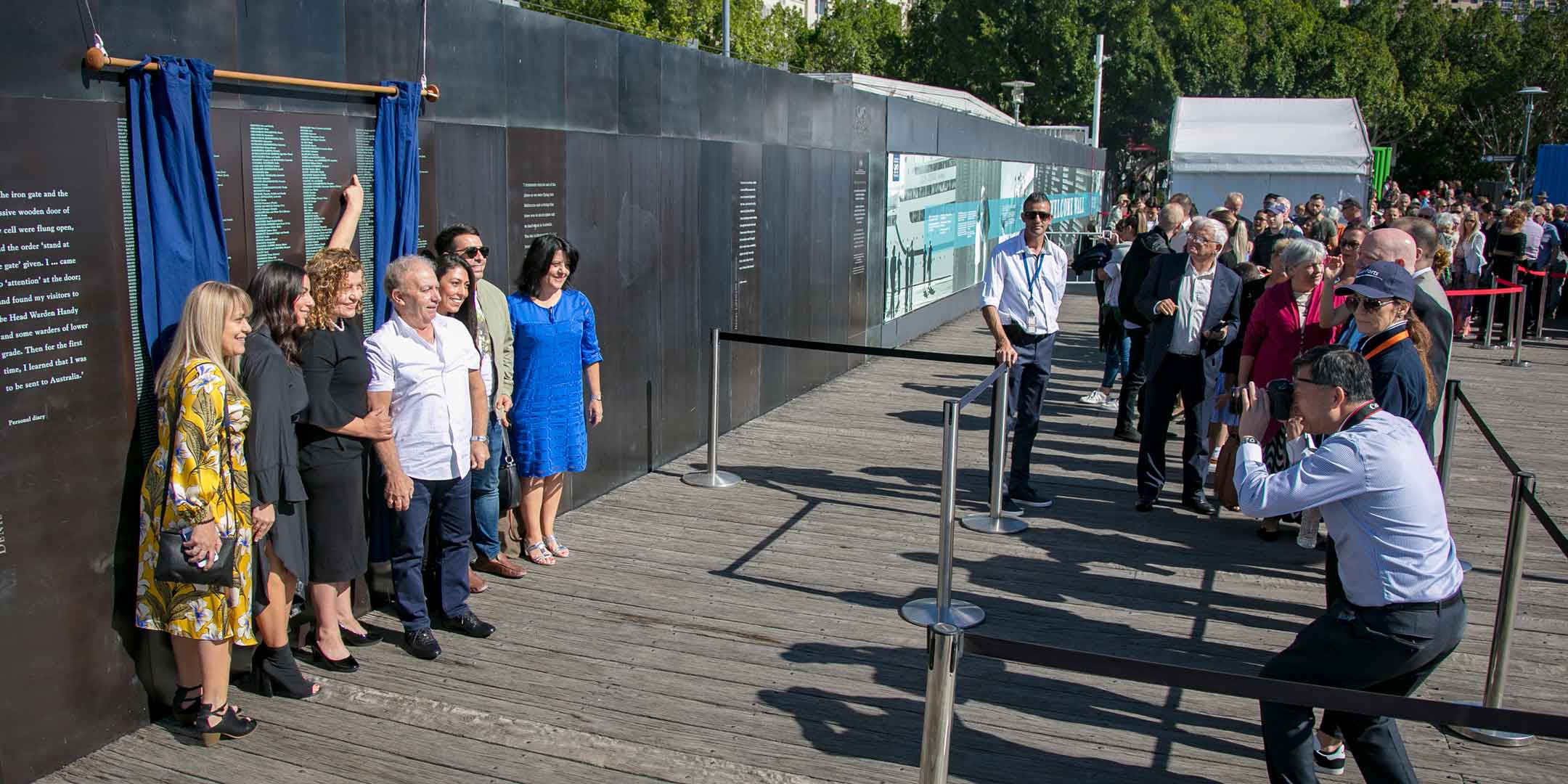 Welcome Wall unveiling ceremony, Australian National Maritime Museum, 2018